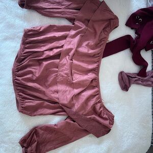 Pink long sleeve blouse